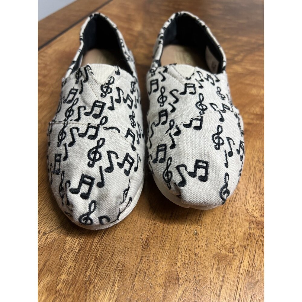 Tom’s Women’s 8 Venice Collection Off White Music Notes Canvas Shoes Sneakers - Picture 7 of 8